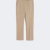 Slim-fit katoenen satijnen broek, kaki Slim-fit katoenen satijnen broek, kaki