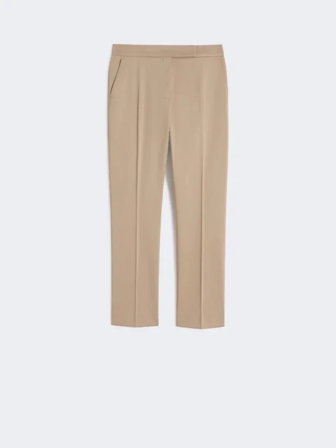 Slim-fit katoenen satijnen broek, kaki Slim-fit katoenen satijnen broek, kaki