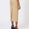 Slim-fit rok van linnen twill, camel Slim-fit rok van linnen twill, camel