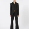 Slim-fit stretch gabardine blazer, zwart Slim-fit stretch gabardine blazer, zwart