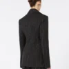 Slim-fit stretch gabardine blazer, zwart Slim-fit stretch gabardine blazer, zwart