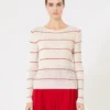 Slim-fit trui van wol en zijde, wit Slim-fit trui van wol en zijde, wit