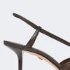 Slingbacks van canvas met raffia-look, donkerbruin Slingbacks van canvas met raffia-look, donkerbruin