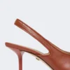 Slingbacks van nappaleer, roestkleur