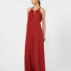 Soepelvallende jumpsuit van envers-satijn, rood Soepelvallende jumpsuit van envers-satijn, rood