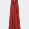 Soepelvallende jumpsuit van envers-satijn, rood Soepelvallende jumpsuit van envers-satijn, rood