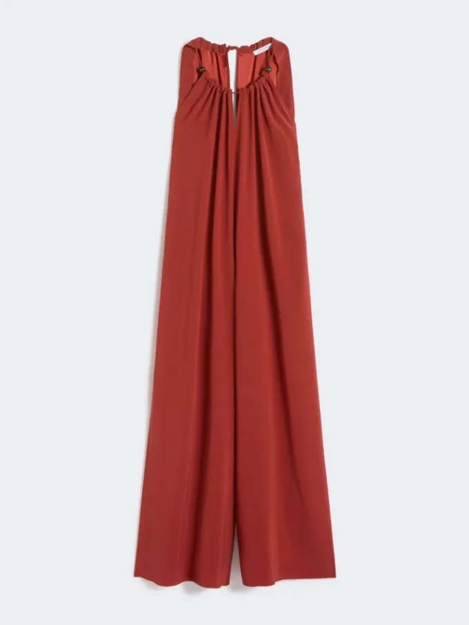 Soepelvallende jumpsuit van envers-satijn, rood Soepelvallende jumpsuit van envers-satijn, rood