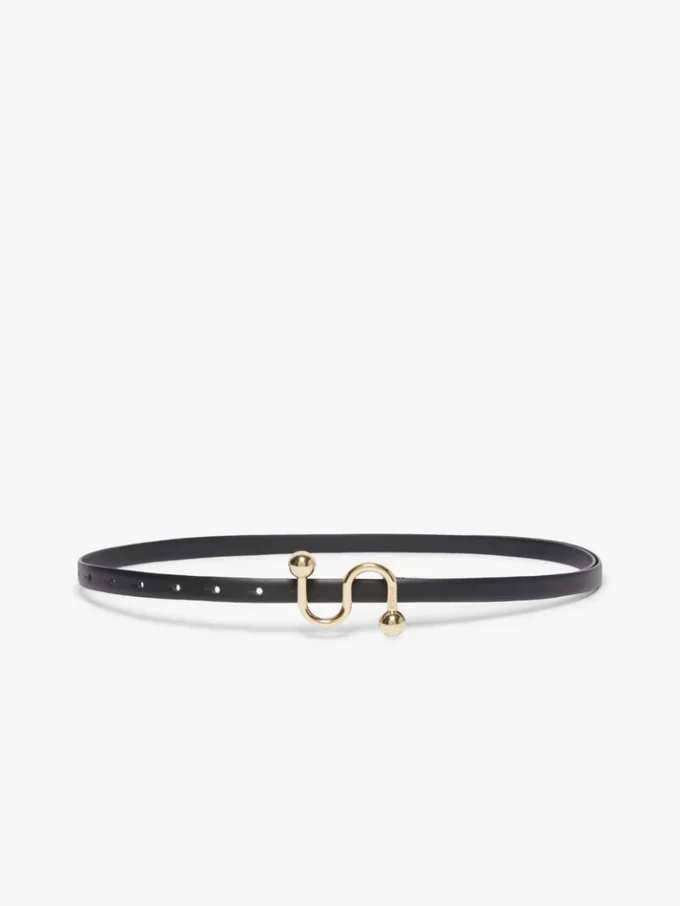 Sportmax-riem met monogram en gesp, zwart Sportmax-riem met monogram en gesp, zwart