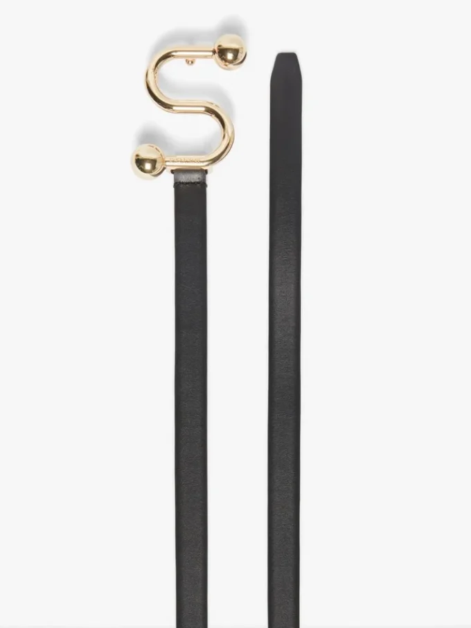 Sportmax-riem met monogram en gesp, zwart Sportmax-riem met monogram en gesp, zwart