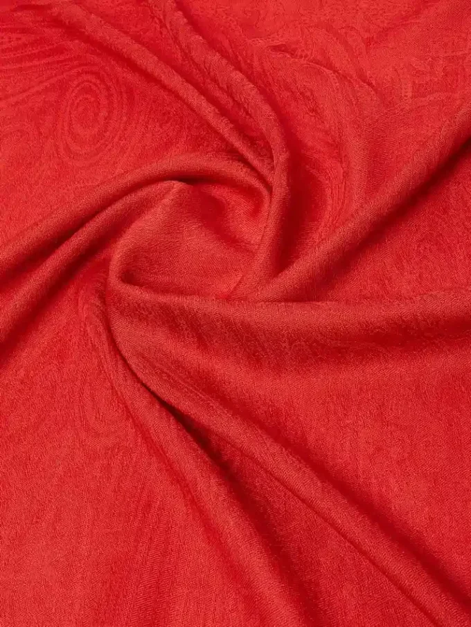 Stola van jacquardwol en zijden garen, rood Stola van jacquardwol en zijden garen, rood