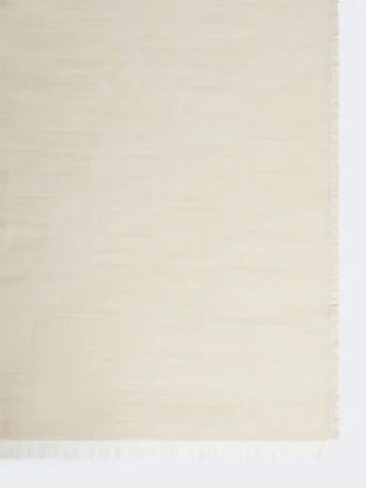 Stola van zijde, kasjmier en wol met jacquardpatroon, beige