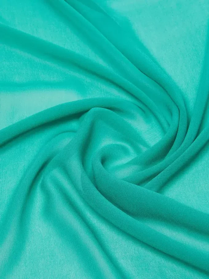 Stola van zijden georgette, groen Stola van zijden georgette, groen
