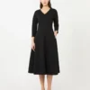 Stretch jersey jurk, zwart Stretch jersey jurk, zwart