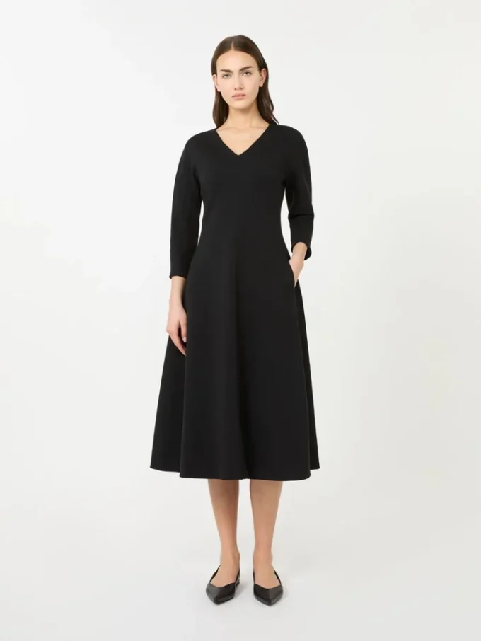 Stretch jersey jurk, zwart Stretch jersey jurk, zwart