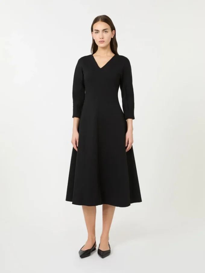 Stretch jersey jurk, zwart Stretch jersey jurk, zwart