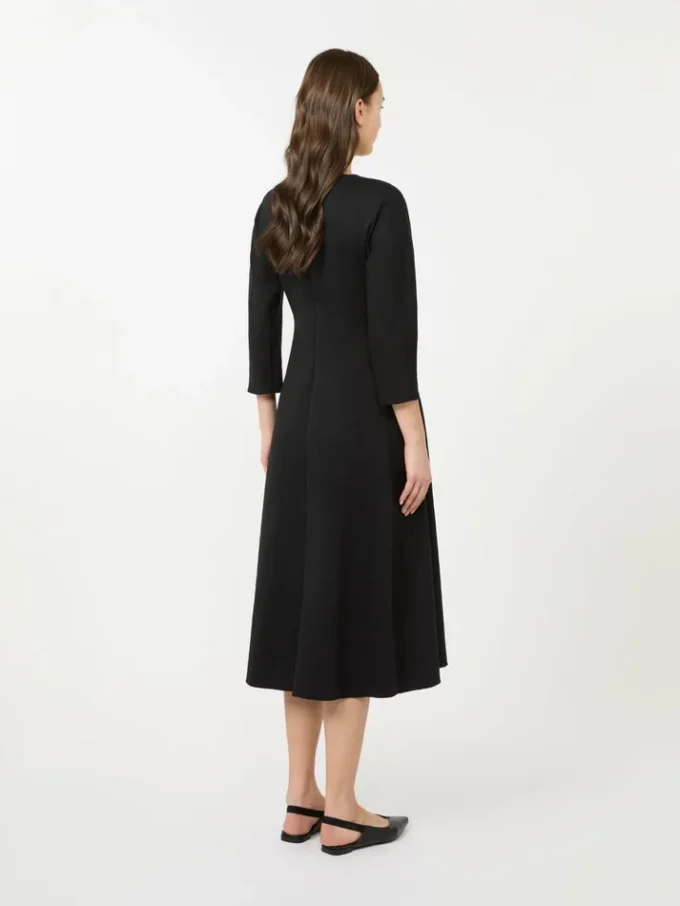 Stretch jersey jurk, zwart Stretch jersey jurk, zwart