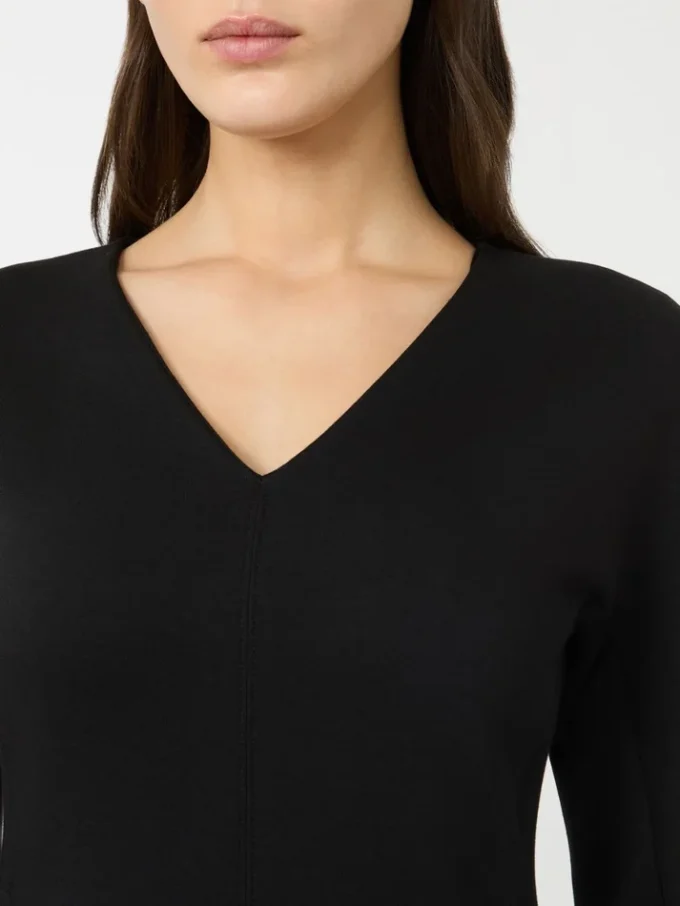 Stretch jersey jurk, zwart Stretch jersey jurk, zwart