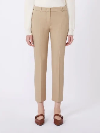 Stretch katoenen broek, camel