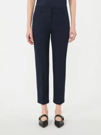 Stretch katoenen broek, marineblauw