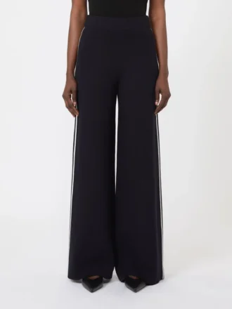 Stretch viscose broek, marineblauw