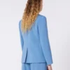 Stretch wollen blazer, lichtblauw