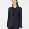 Stretch wollen blazer, marineblauw Stretch wollen blazer, marineblauw