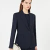 Stretch wollen blazer, marineblauw Stretch wollen blazer, marineblauw
