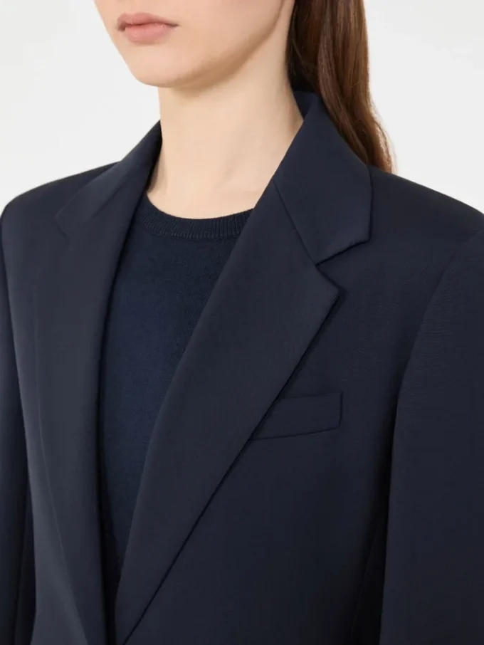 Stretch wollen blazer, marineblauw Stretch wollen blazer, marineblauw
