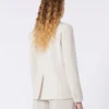 Stretch wollen blazer, zandkleur