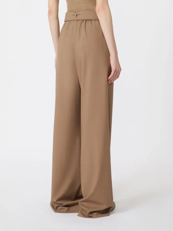 Stretch wollen broek, hazelnootbruin Stretch wollen broek, hazelnootbruin