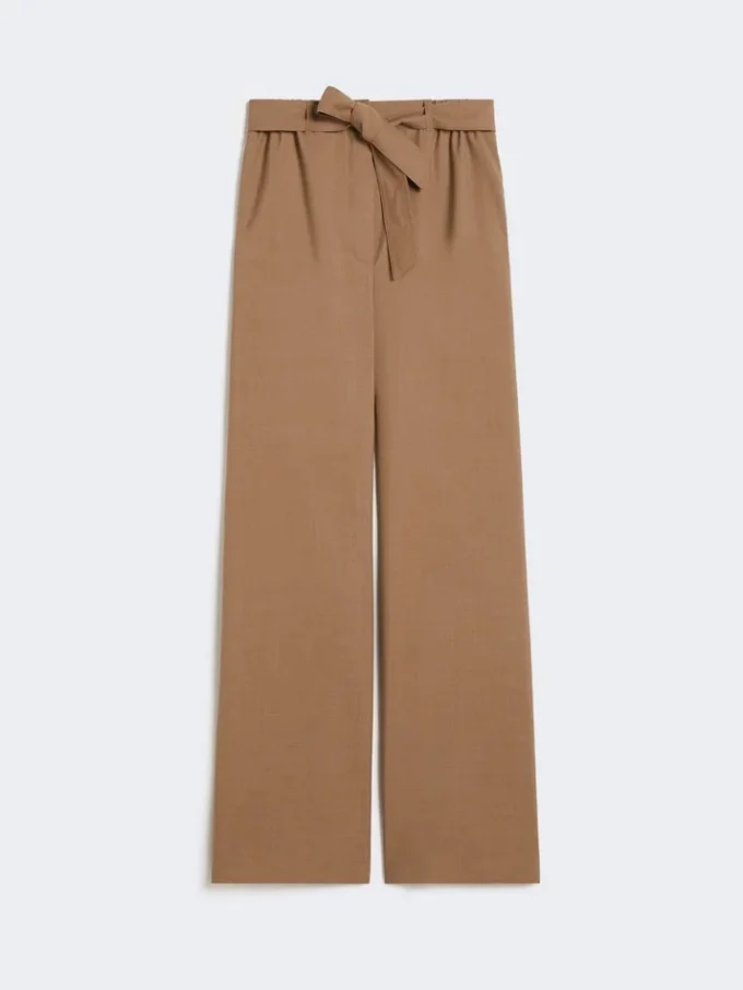 Stretch wollen broek, hazelnootbruin Stretch wollen broek, hazelnootbruin