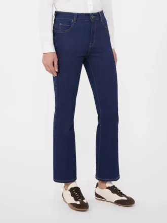 Stretchdenimjeans met vijf zakken, marineblauw