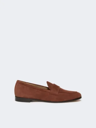 Suède mocassins, bruin