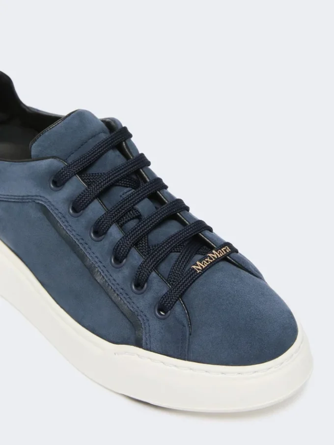 Suède sneakers, ultramarijn