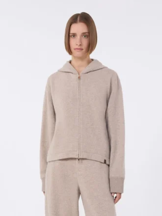 Sweatshirt van kasjmier en wol, beige Sweatshirt van kasjmier en wol, beige