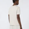 T-shirt van katoen en modal, beige T-shirt van katoen en modal, beige