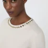 T-shirt van katoen en modal, beige T-shirt van katoen en modal, beige