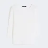 T-shirt van stretchkatoen, wit T-shirt van stretchkatoen, wit
