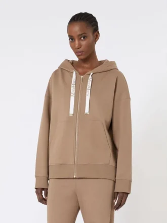 Technisch jersey sweatshirt met rits, camel Technisch jersey sweatshirt met rits, camel