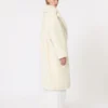 Teddy Bear Icon Coat van alpaca en wol, wit