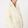 Teddy Bear Icon Coat van alpaca en wol, wit