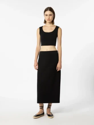 Top van scuba-jersey, zwart Top van scuba-jersey, zwart