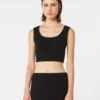 Top van scuba-jersey, zwart Top van scuba-jersey, zwart