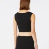 Top van scuba-jersey, zwart Top van scuba-jersey, zwart