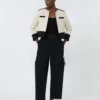 Top van viscose-mix garen, zwart Top van viscose-mix garen, zwart