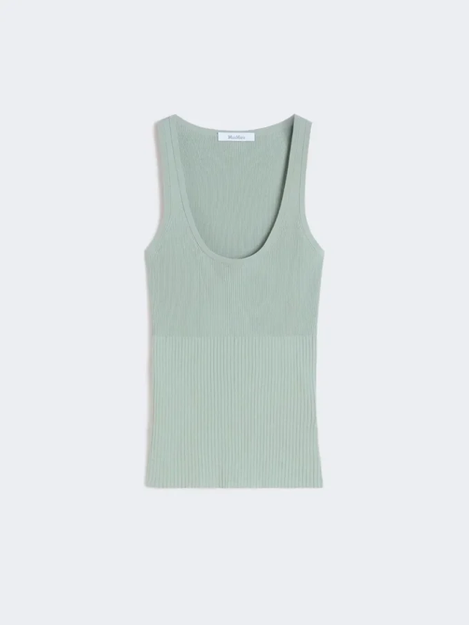 Top van viscose-mix, saliegroen Top van viscose-mix, saliegroen