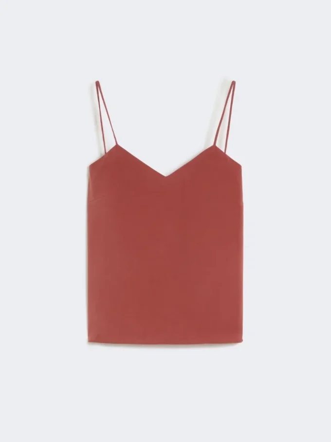 Top van zijden canvas, terracotta Top van zijden canvas, terracotta