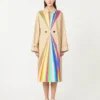 Trenchcoat van waterafstotend katoen met regenboogprint, veelkleurig Trenchcoat van waterafstotend katoen met regenboogprint, veelkleurig