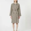 Trenchcoat van waterafstotende twill met patroon, koffiekleur Trenchcoat van waterafstotende twill met patroon, koffiekleur