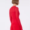 Trompe-l’oeil-trui van viscose, rood